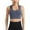 Grey, variant on Women's Longline Sports Bra High Yoga Tops Built In Bra Crop Top Sports Bra Wireless Racerback Bra Baseball for Women Ripped Top Women Active Crop Pack Lace up Top Women 25th Birthday Tops for Women