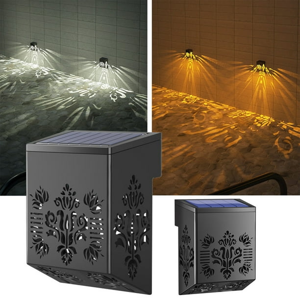 LED solar de farola exterior | IP65 impermeable, sensor de movimiento, de anochecer a amanecer | Panel solar policristalino blanco cálido, batería de 600mAh | Valla, jardín, iluminación de seguridad