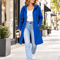 thumbnail image 5 of Aezemi Women Outdoor Hooded Sweatshirts Full Zip Knee Length Drawstring Fashion Comfy Outfits Coat Trendy Long Sleeve Zip up Workout Casual Tunic Hoodie Blouses with Pockets XL, 5 of 7