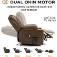 thumbnail image 5 of LITVZ 180 Degrees Lay Flat Lift Recliner with Massage and Heat, Cup Holder, 400 lb Capacity Recliner for Big and Tall Men, Lazyboy Sleeping, 5 of 10