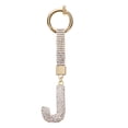 thumbnail image 1 of Encanto de letra J de Uxcell, encanto de alfabeto de rhinestone para hacer joyas, blanco, 1 of 6