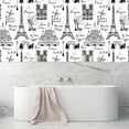 thumbnail image 4 of MuralsPrint Travel Paris Tile Grunge Removable Wallpaper - 24'' inch x 10'ft, 4 of 5