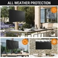 thumbnail image 5 of Outdoor TV Cover 55",600D Heavy Duty 5 Season Weatherproof TV Protector with Waterproof Zipper & Remote Control Pocket for Outside Flat Screen TV,LED,LCD,OLED TVs,Black, 5 of 9