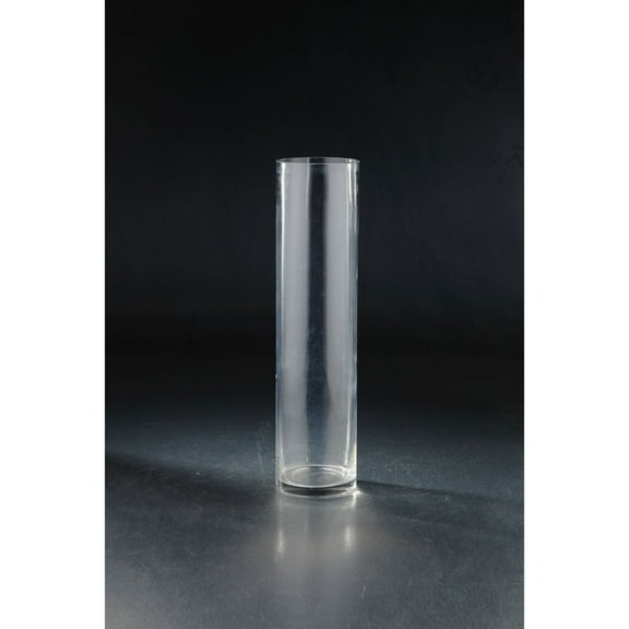 CC Home Furnishings 16" Clear Cylindrical Glass Vase