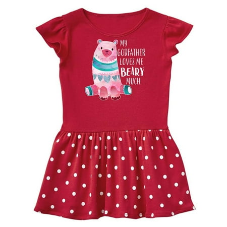 

Inktastic My Godfather Loves Me Beary Much with Cute Bear Gift Baby Girl Dress