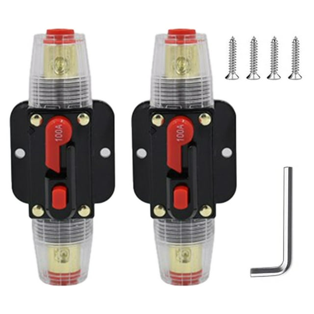 Interrupteur de Disjoncteur pour Système 12 V-24 V Supporte la Réinitialisation Automatique Étanche