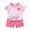 H135-Light Pink, variant on TOWED22 Toddler Loungewear Outfits 2 Piece Pajamas Set Short Sleeve Crew Neck Lightweight Tee and Elastic Shorts Outfits(Blue,12-18 M)
