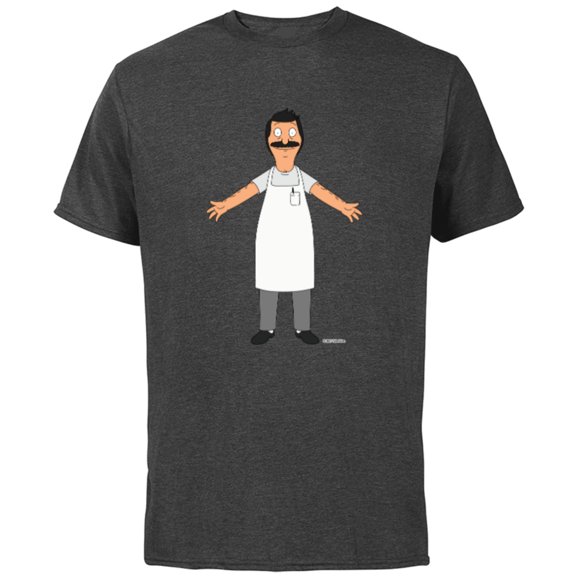 Bob’s Burgers Bob Belcher Hug - Short Sleeve Cotton T-Shirt for Adults - Customized-Charcoal