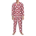 thumbnail image 3 of Picia Tulips Flowers Pattern Men’s Long-Sleeve Sleepwear Set - Soft 2-Piece Loungewear with Pockets, Comfy PJs for Relaxing Nights-XX-Large, 3 of 7