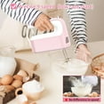 thumbnail image 4 of 9-Speed Digital Hand Mixer Electric, 400W DC Motor, Hand Mixer electric Handheld with Snap-On Storage Case, Touch Button, Turbo Boost, 5x Stainless Steel Accessories (Pink), 4 of 14