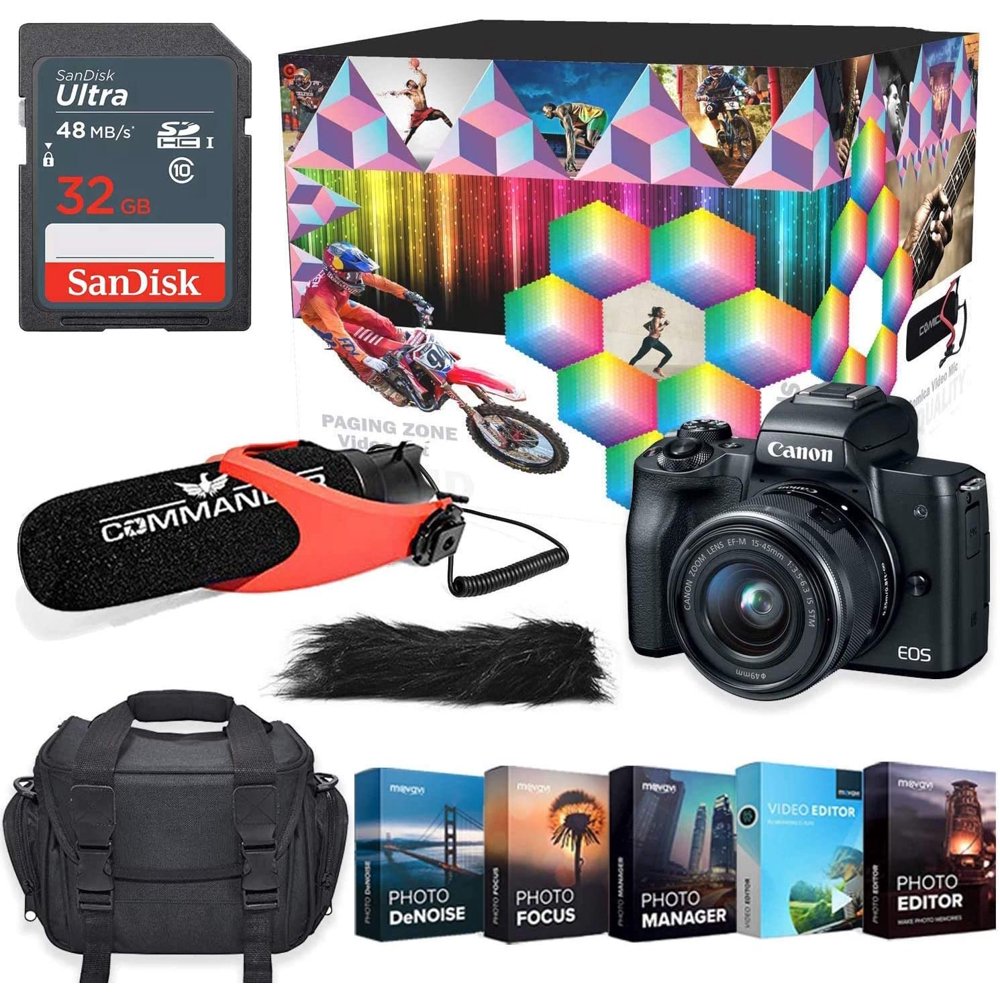 Canon EOS M50 Mirrorless Digital Camera Professional Photo & Video