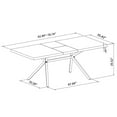 thumbnail image 2 of Heyizhuo 62.99" Retro Rectangular Stretch Table Brown, 2 of 13