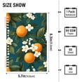 thumbnail image 2 of FORMRS 1-Subject Spiral Notebook 8" x 5" College Ruled 60 Refillable Sheet A5 Hard Cover, Green Floral Orange, 2 of 7