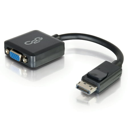 UPC: 0757120543237 | C2G 8in DisplayPort to VGA Adapter Converter – VGA Adapter – M/F Black – DisplayPort/VGA for Notebook  Tablet  Monitor  Video Device – 8  – 1 x DisplayPort Male Digital Audio/Video – 1 x HD-15 Female