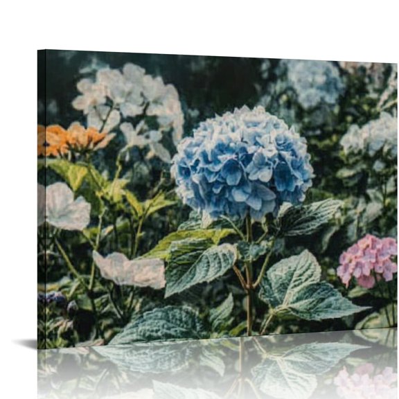 Sheronv Flowers Garden Nature Wall Decor for Bedroom Living Room Office, High-Resolution Canvas Art Print, Home Wall Pictures, Waterproof and Tear Resistant, Easy to Frame, Perfect Gift Choice 20x16in