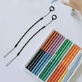 thumbnail image 4 of 6 Piezas Cordón de Bolígrafo Antipérdida con Clip Retráctil para Herramientas para Maestros Médicos Trabajadores de la Construcción Collar de Soporte de Bolígrafo de Silicona Negro, 4 of 6