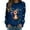 Blue, variant on Christmas Shirts for Women 2025 Cute Cartoon Elk Graphic Long Sleeve Crewneck Pullover Shirts Festive Tees Tops