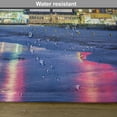 thumbnail image 6 of Ambesonne City Place Mats Set of 4, Resort Casinos on Shore, Standard Size, Violet Blue Pink Yellow, 6 of 6