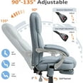 thumbnail image 6 of Homrest Executive  Office Chair W/ Adjustable Lumbar Support,Massage Office Chair for Adult,Airy Blue, 6 of 8