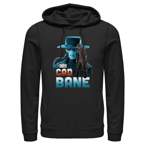Men's Star Wars: The Book of Boba Fett Cad Bane Mercenary and Bounty Hunter  Pull Over Hoodie Black X Large
