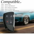 thumbnail image 5 of Vitodeco Leather Key Fob Cover Case Protector Compatible with Acura ZDX, Honda Prologue, Buick Envision - 4 Buttons, Red, 5 of 5