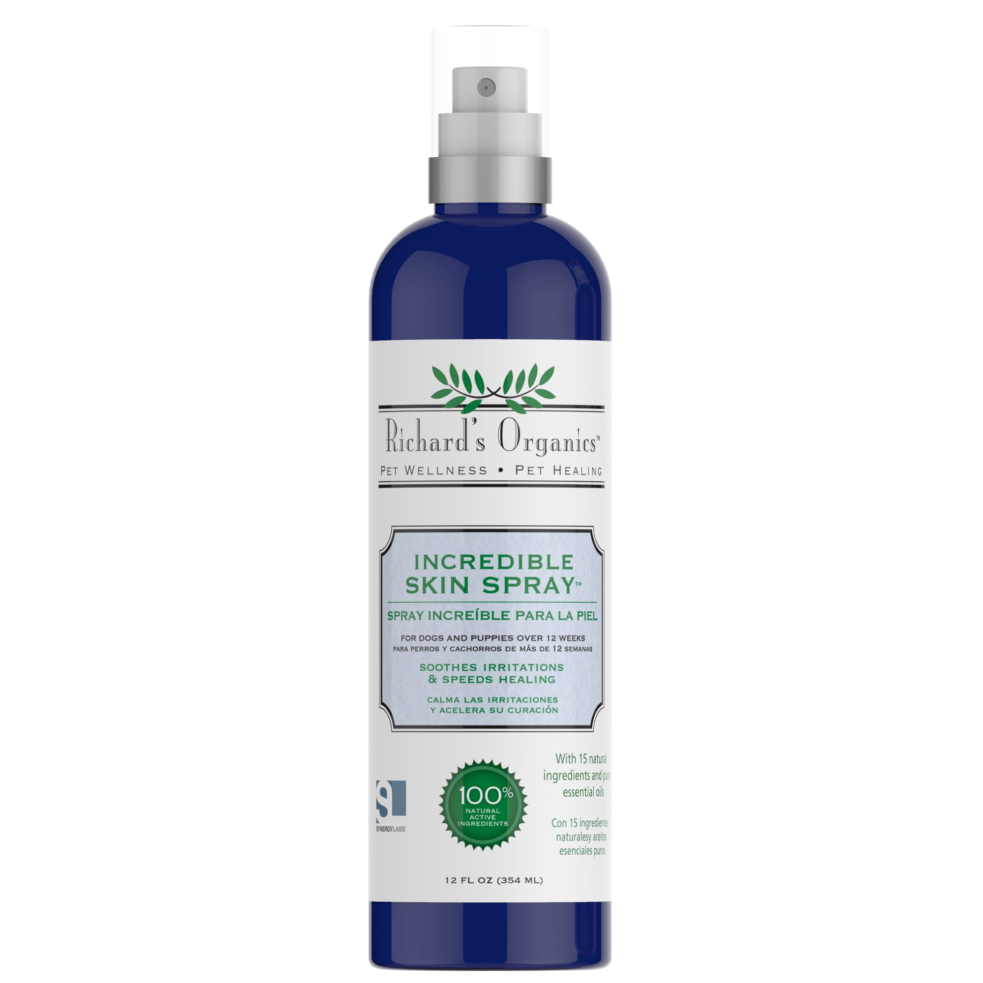 Richard’s Organics Incredible Skin Spray for Dogs – Skin Irritation Relief, 12 oz.