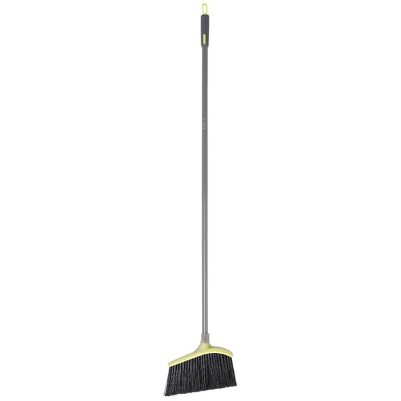 Casabella Basics Angled Broom and Dustpan Set, 44" Angled Broom with Long Handle and Dustpan
