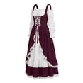 thumbnail image 2 of Smsaxvxz Halloween Costumes for Women Fashion Medieval Renaissance Costume Maxi Dress Purple 2XL, 2 of 7