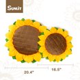 thumbnail image 3 of Sunlit Set of 2 Sunflower Pillow, 3D Decorative Throw Pillow, 20.4"& 16.5" Cute Sunflower Decor for Plant Lover, Sofa Couch Living Room Bedroom Nursery Decor, Yellow, 3 of 7