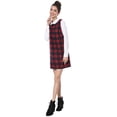 thumbnail image 4 of Vestido de Cuadros Allegra K Manga Larga Cuello Peter Pan Rojo XS, 4 of 7