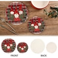 thumbnail image 4 of SKYSONIC Gnomes Christmas Pot Holders Trivets, 2 Pcs Heat Resistant Trivets,Christmas Wreath Winter Cotton Thread Weave Mats for Hot Pads Pans Pot Bowl Teapot for Kitchen Decor, 4 of 7