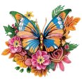 thumbnail image 1 of Pintura de diamante 5D DIY, taladro parcial con forma especial, decoración de mariposa, 30x30cm, 1 of 9