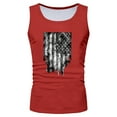 thumbnail image 2 of kpoplk 4th of July Tank Tops for Men Big Tall Summer Short Sleeved USA Print Athletic Undershirts Casual Muscle Tees Patriotic Shirts(Red,L), 2 of 4