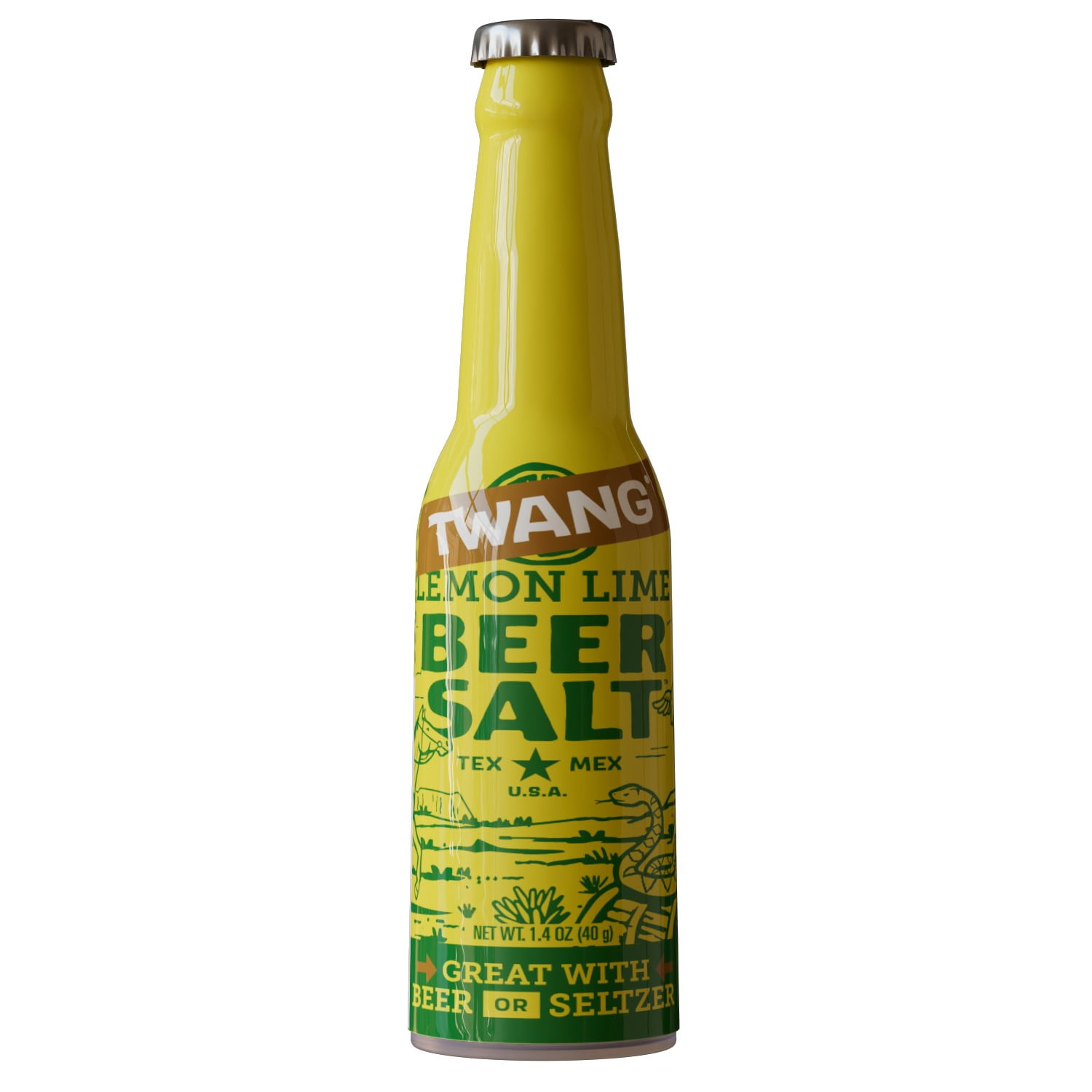 Twang Bucket of Beer Salt; Lime, Lemon-Lime & Chile-Lime Beer salts; 60-count