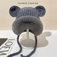 thumbnail image 4 of Kids Warm Winter Lace-up Knit Hat for Boy and Girl 2-10 Year old, 4 of 7