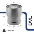 thumbnail image 3 of DuraVent DVL Double-Wall Stove Pipe Increaser, 8 to 6 Inches Diameter, 3 of 7