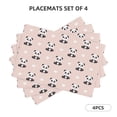 thumbnail image 2 of Placemats Set Of 4 / 6, Cute Panda Print A Placemats For Dining Table Indoor/Outdoors Heat Resistant Washable Placemats 18" X 12", 2 of 8