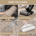 thumbnail image 4 of Hiasan Kitchen Rugs for Floor 2 Piece Set Anti Fatigue Cushioned PVC Kitchen Mats Non Slip Waterproof Farmhouse Mats Comfort Standing Mat for Sink, Laundry, 17"x30"+17"x47", Beige Moroccan Trellis, 4 of 6