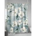 thumbnail image 5 of Fsddascl Flower Floral Shower Curtain Set - Standard 72" x 72" Washable Bathtub Curtain with 12 Hooks, Botanical Spring Meadow Blooms Wildflower Waterproof Fabric Stall Shower Curtains for Bathroom, 5 of 6