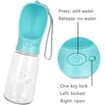 thumbnail image 5 of Botella de agua para perros, dispensador de agua portátil a prueba de fugas para cachorros, bebedero antibacteriano de 550 ml para perros, gatos y otras mascotas, ideal para paseos al aire libre, viaj, 5 of 5