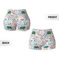 thumbnail image 3 of Sikiie Back To School Print Workout Shorts Women Scrunch Butt Gym Shorts Seamless High Waist Tummy Control Yoga Biker Athletic Shorts, 3 of 5