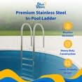 thumbnail image 2 of Blue Wave Premium Stainless Steel In-Pool Ladder for Above Ground Pools, 2 of 7