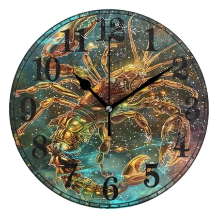 Magic Scorpio Zodiac Silent Wall Clock 10 Non-Ticking Battery Clock