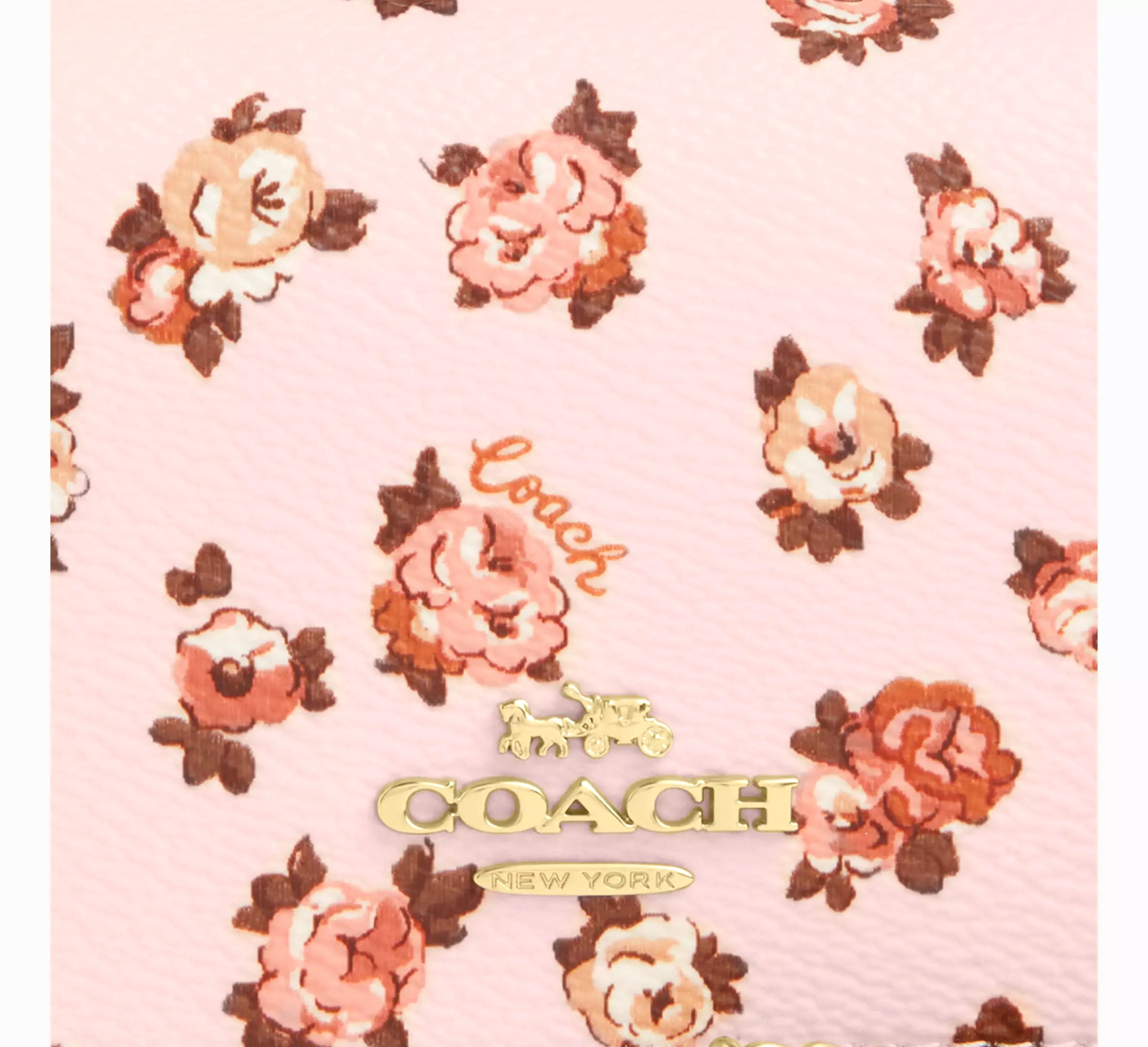 Coach CZ022-08XKE Women's Rosette Printed Blush Multi Mini Wallet