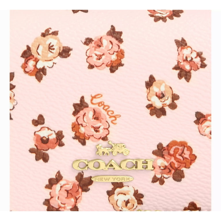 Coach CZ022-08XKE Women's Rosette Printed Blush Multi Mini Wallet