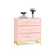 thumbnail image 1 of |6407|estilizado para almacenamiento solution: 3 cajón de madera cómoda con gold handles - perfect para dormitorio o closet organization|, 1 of 8