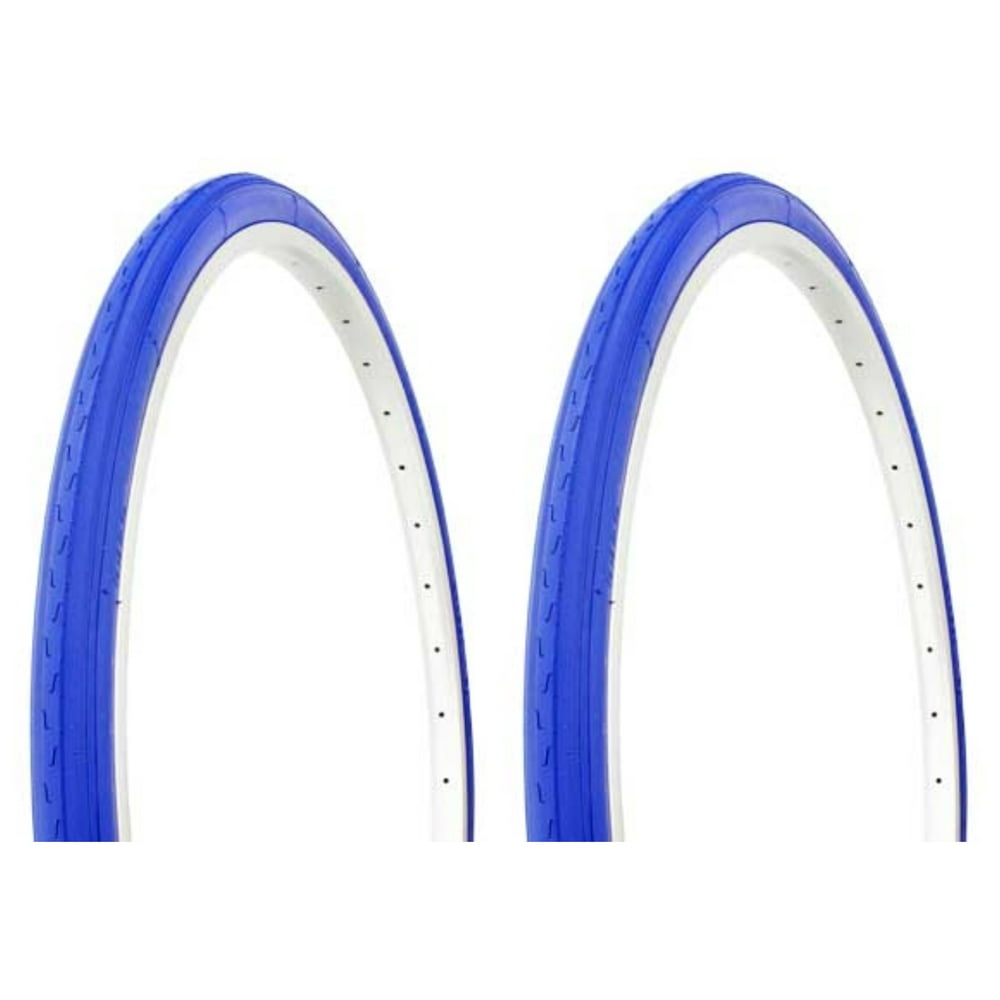Tire set. 2 Tires. Two Tires Duro 26" x 1 3/8" Blue/Blue Side Wall HF156A. bike Tires, beach