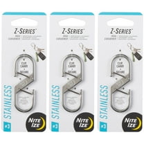 Nite Ize Z-Series Dual Carabiner - Heavy-Duty Carabiner Clips for Keys & Keychain Accessories - Key & Gear Organizer Dual Carabiner Clips - Size 3 (4 Pack)