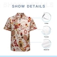 thumbnail image 7 of High Quality Hawaiian Shirts for Men Short Sleeve Aloha Beach Shirt Floral Summer Casual Button Down Shirts Blouses DLF549, 7 of 7