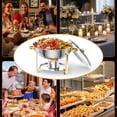 thumbnail image 3 of Garvee Réchauds Ronds pour Aliments 5 Qt, Plat Anti-Frottement pour Buffet, Ensemble de 4, Or, 3 of 9